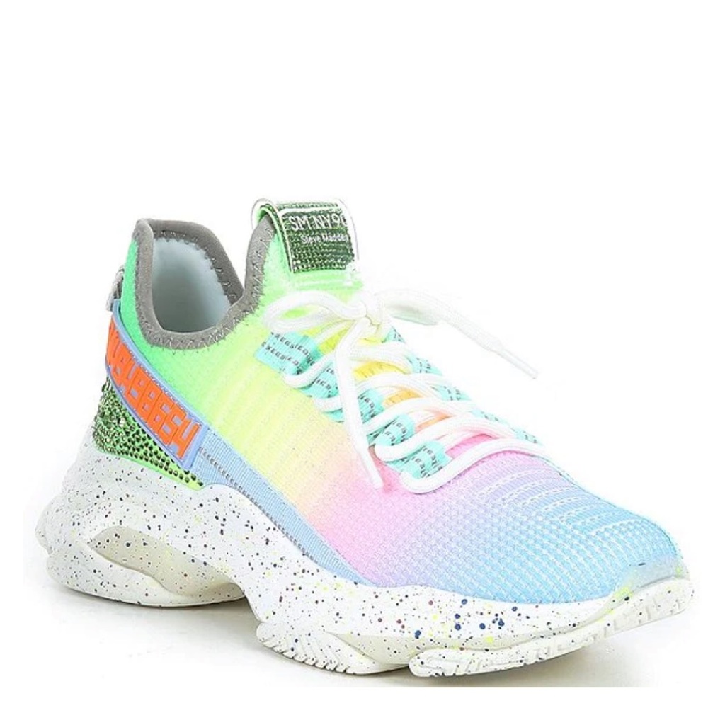 Maxima Rhinestone Embellished Chunky Lace-Up Sneakers❤️